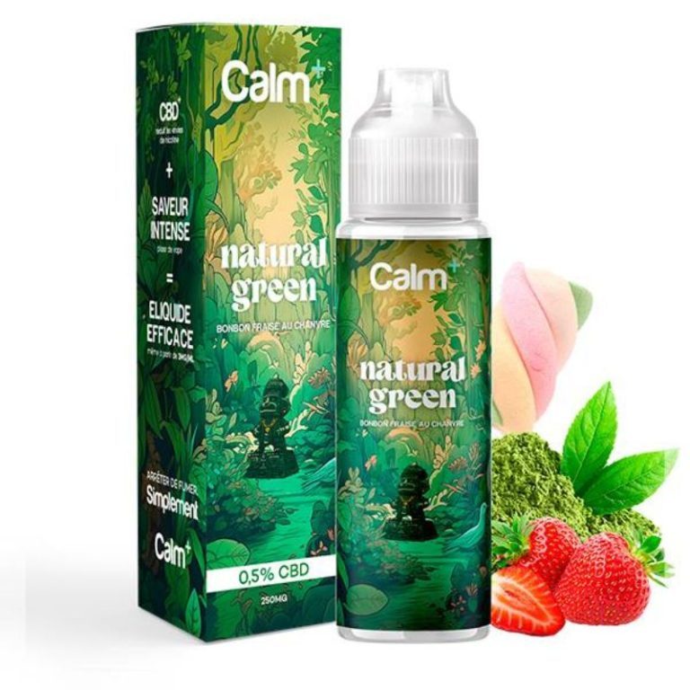 E-Lichid CBD natural green 50 ml Calm+
